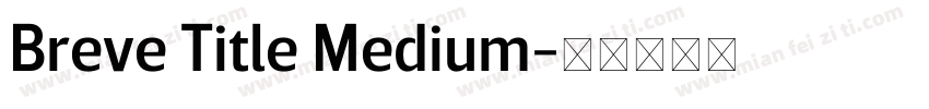 Breve Title Medium字体转换